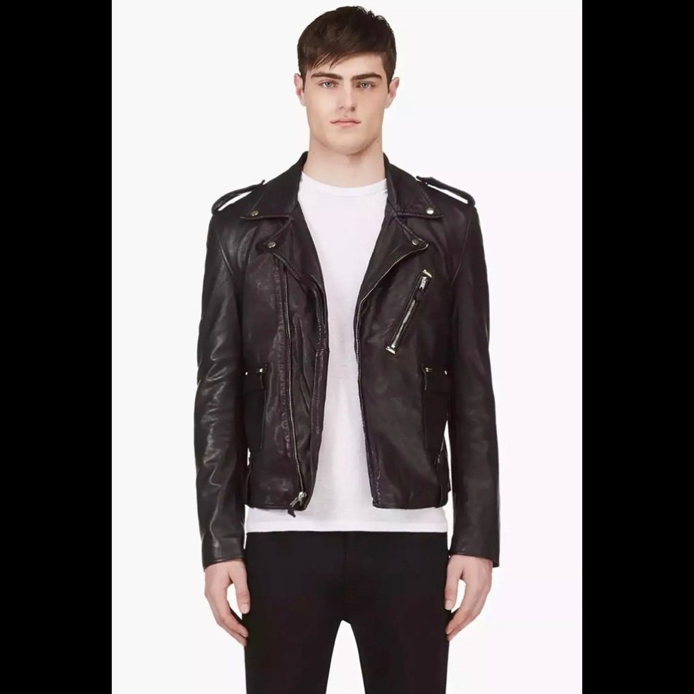 BLK DNM Leather biker Jacket No.65. Size Medium. BNWT - Picture 14 of 15